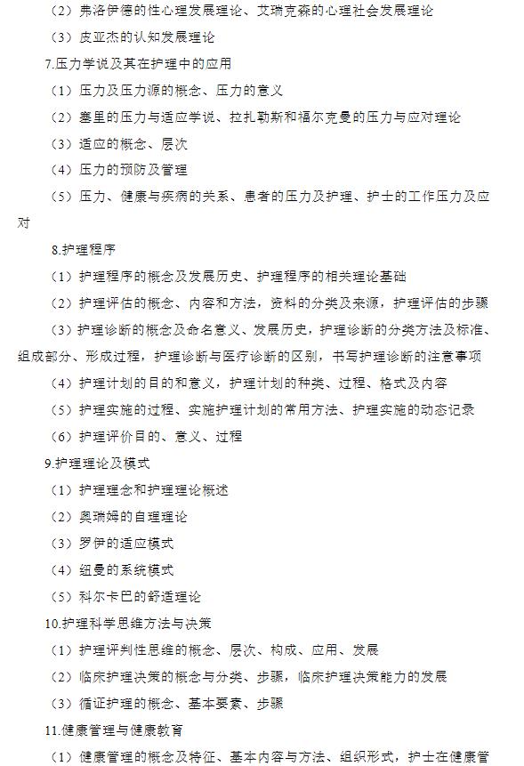 长江大学医学部2024年全国硕士研究生统一入学考试大纲-308护理综合